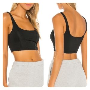 🆕 FREE PEOPLE solid black scoop Bralette size small